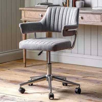 Craftsman Swivel Chair - Neutral Grey
